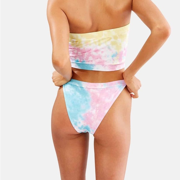Solid & Striped Venice Bandeau Tie Dye Set XS - Picture 2 of 6